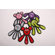 Tuff Enuff Dangles Pig Dog Toy in Pink