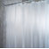 InterDesign EVA Frost Extra Long Chlorine Free Shower Curtain/Liner in White