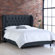 Skyline Furniture Wingback Linen Bed