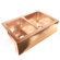 D'Vontz 33" x 22" x 10" 50/50 Well Copper Farmhouse Kitchen Sink