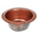 D'Vontz Plain Hammered Copper Round Prep Sink
