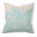 Villa Home Illusion Flora Pillow in Turquoise Embroidered