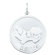 EZ Charms Sterling Silver Shihtzu Round Disc Charm