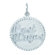 EZ Charms Sterling Silver Lost Wages Disc Charm