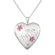 EZ Charms "Mom" and Flower Heart-Shaped Locket Necklace