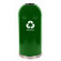 Witt Metal Series 15 Gallon Open Dometop Recycling Container with Galvanized Liner and Recycle Logo