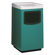 Witt Fiberglass Series 36 Gallon Square Food Court Receptacle with Doors on Trash Opening and Side