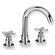 Whitehaus Collection Luxe Widespread Bathroom Faucet with Double Cross Handles