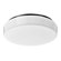 Deco Lighting Round Decorative Circline One Light Flush Mount in Baked White Enamel