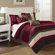 Madison Park Boulder Stripe 7 Piece Comforter Set in Red