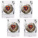 Great American Products NFL Open Field 4 Piece Square Shot Glass Set