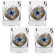 Great American Products NFL Open Field 4 Piece Square Shot Glass Set