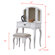 Poundex Bobkona Jaden Bedroom Vanity Set with Stool in White