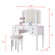 Poundex Bobkona St. Croix Bedroom Vanity Set with Stool in White