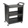 Rubbermaid Commercial Products Service Cart with 3 Shelves in Black