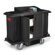Rubbermaid Commercial Products Full-Size Housekeeping Cart with 3 Shelves in Black