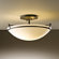 Hubbardton Forge Small Plain 2 Light Semi Flush Mount