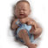 JC Toys La Newborn - 14" Closed Eyes Real Boy Vinyl Doll
