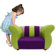 Fantasy Furniture Kid's Fancy Microsuede Chair