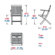 Barlow Tyrie Teak Monaco Carver Folding Dining Arm Chair with Cushion