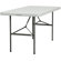 Flash Furniture Plastic Bi-Folding Table in Granite White