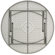 Flash Furniture Round Blow Molded Plastic Folding Table in Granite White