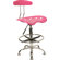Flash Furniture Height Adjustable Drafting Stool with Chrome Base