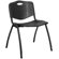 Flash Furniture Hercules Series Polypropylene Stack Chair in Black