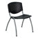 Flash Furniture Hercules Series Polypropylene Stack Chair with Titanium Frame Finish in Black