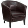 Flash Furniture Leather Barrel Shaped Reception Lounge Chair