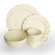 American Atelier Bianca Petals 16 Piece Dinnerware Set