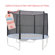 Upper Bounce 12' Trampoline Enclosure Safety Net Fits for 12 FT. Round Frames using 6 Straight Poles, Installs Outside of Frame (Poles Not Included)