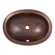 The Copper Factory Hand Hammered Copper Oval Self-Rimming Bathroom Sink