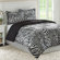 JLA Basic Madagascar Bright Zebra Microfiber Mini Comforter Set in Black