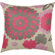 Rizzy Home T-3483 18" Decorative Pillow in Natural / Coral Pink