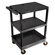 Luxor Top and Middle Flat Shelf and Bottom Tub Shelf Utility Cart