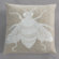 Dermond Peterson Bee White Pillow on Natural Linen
