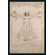 Amanti Art Proportions of the Human Figure (Vitruvian) by Leonardo da Vinci, Framed Print Art - 37.66" x 25.66"