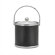 Kraftware Sophisticates 9" Ice Bucket with Lucite Cover in Black