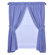 Ellis Curtain Logan Gingham Check Print Tailored Panel Pair Curtains with Tiebacks in Blue