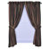 Ellis Curtain Montego Stripe Tailored Panel Pair Curtains with Tiebacks in Black
