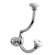 Gatco 2-Prong Hook in Chrome with  Porcelain Knobs