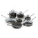 Calphalon Simply Black Enamel 14-Piece Cookware Set