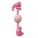 Hagen Dogit Cotton Rope Bone with Tennis Ball Dog Toy in Pink