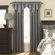 Sound Asleep Room Darkening Rod Pocket Ascot Window Panel Set in Grey