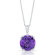 &Eacute;lan Jewelry "Ivy" Sterling Silver and Brilliant Diamond 11.5 Carat Amethyst Pendant