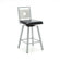 Amisco Jackson 26" Swivel Stool with Stainless Steel Backrest