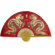 Oriental Furniture Fiery Dragons Wall Fan in Red