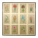 Oriental Furniture Twelve Small Flowers Folding Silk Room Divider