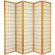 Oriental Furniture Double Sided Window Pane Room Divider in Honey